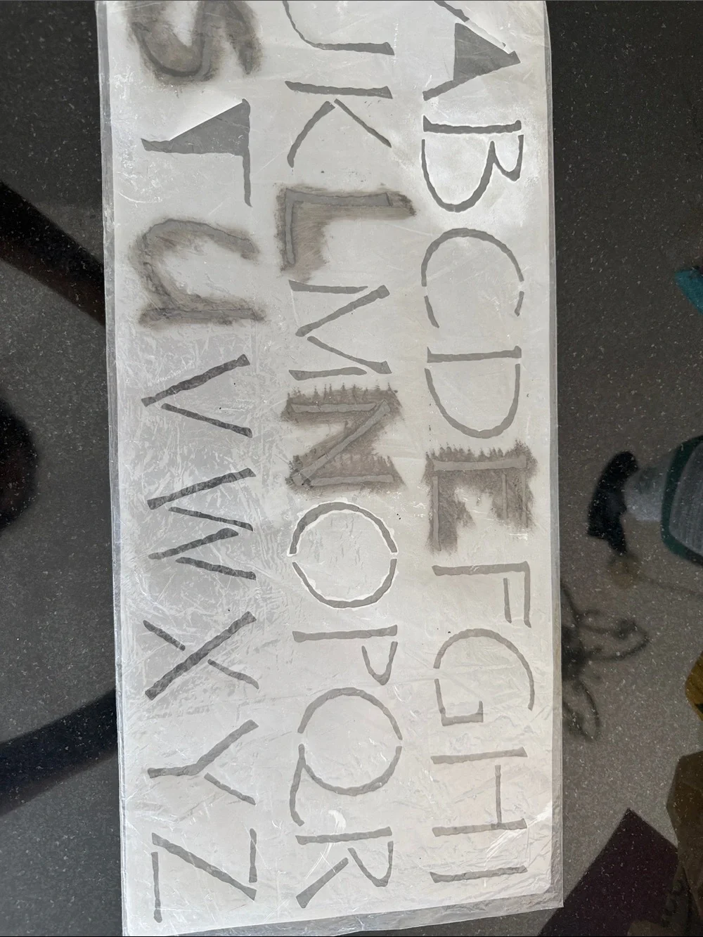 Listing for Ivanamoore487 Alphabet Wall Stencil